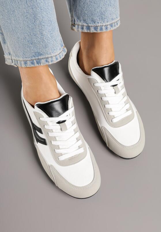 Białe Sneakersy Ozdobione Geometrycznym Wzorem Arulia 3