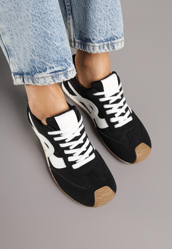 Czarne Sneakersy Ozdobione Geometrycznym Motywem Ardetia 3