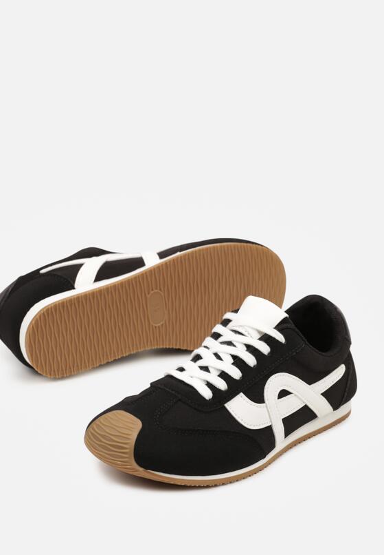 Czarne Sneakersy Ozdobione Geometrycznym Motywem Ardetia 6
