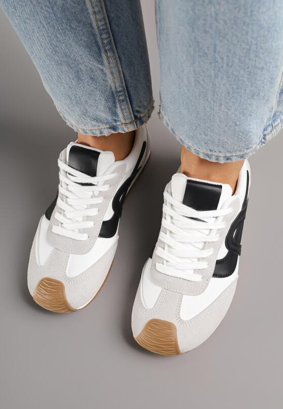 Białe Sneakersy Ozdobione Geometrycznym Motywem Ardetia 3