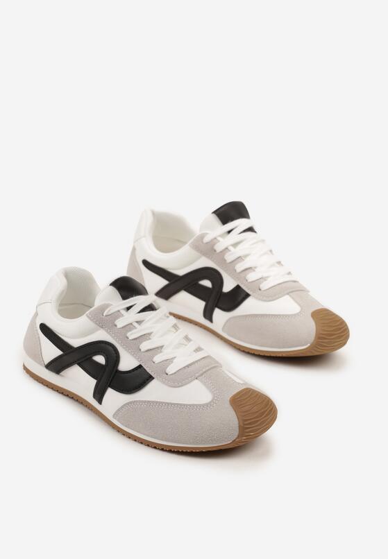 Białe Sneakersy Ozdobione Geometrycznym Motywem Ardetia 5