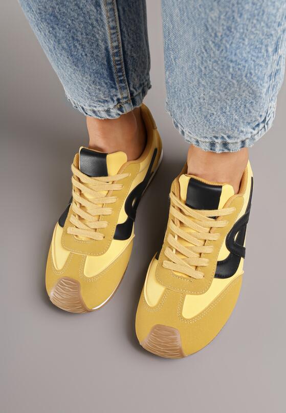 Żółte Sneakersy Ozdobione Geometrycznym Motywem Ardetia 3