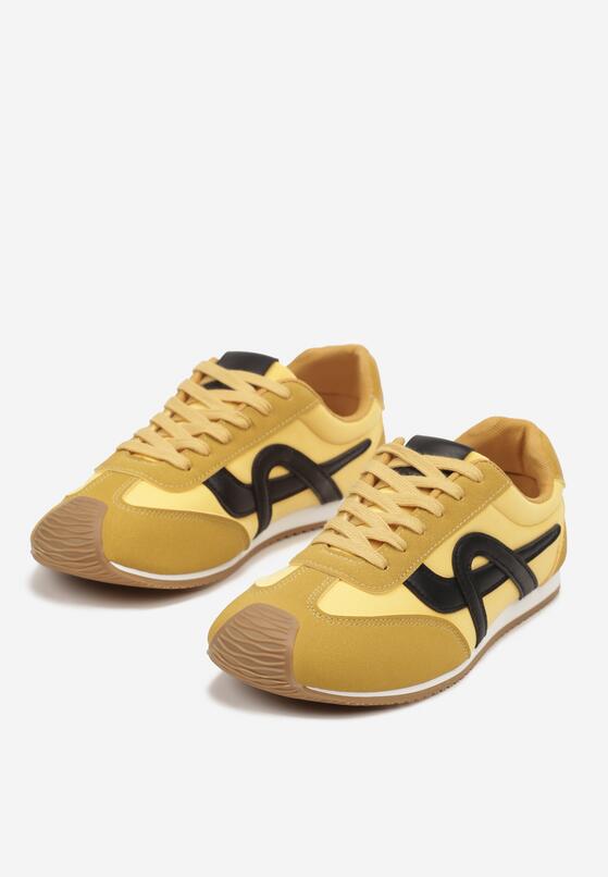 Żółte Sneakersy Ozdobione Geometrycznym Motywem Ardetia 5