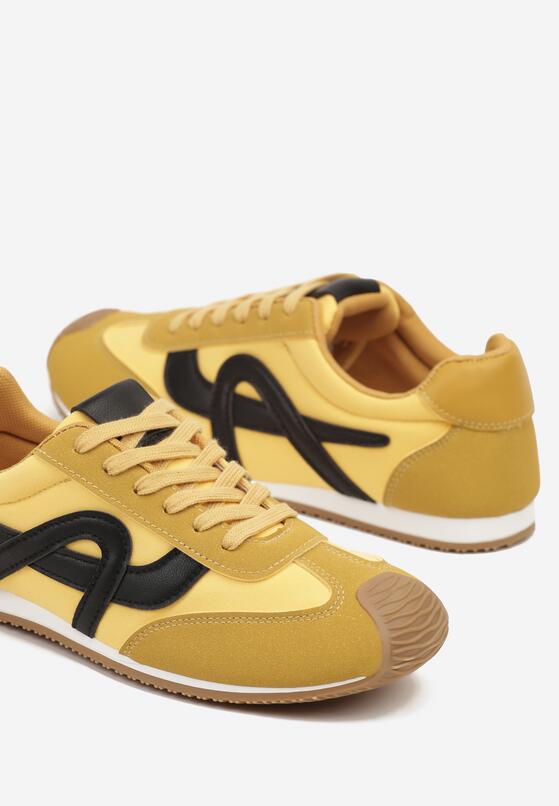 Żółte Sneakersy Ozdobione Geometrycznym Motywem Ardetia 6