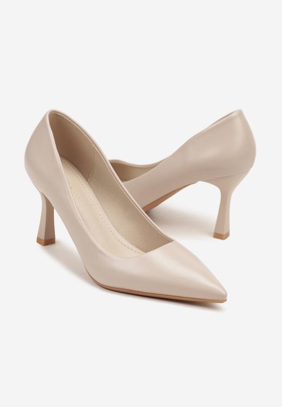 Pantofi stiletto Bej 5