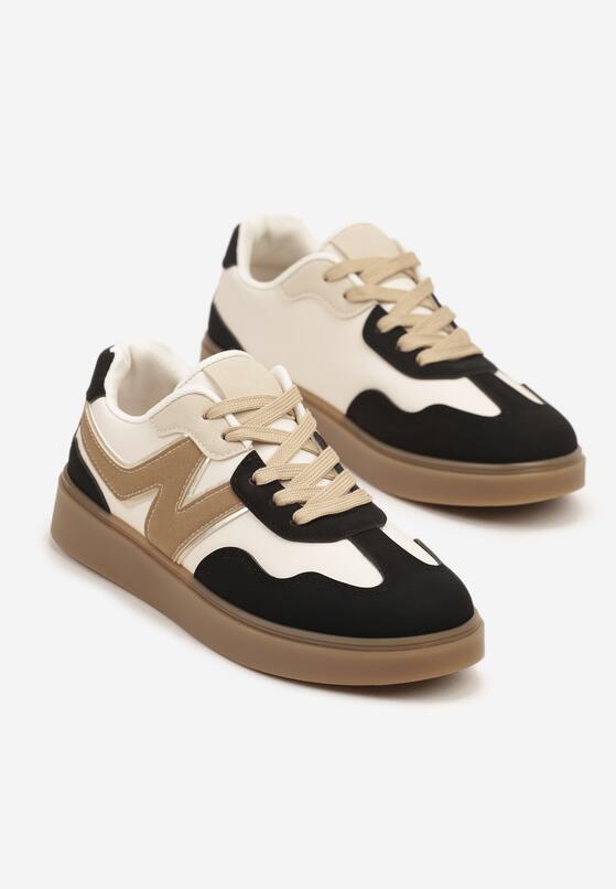 Czarne Sneakersy z Geometrycznym Wzorem Nariale 5