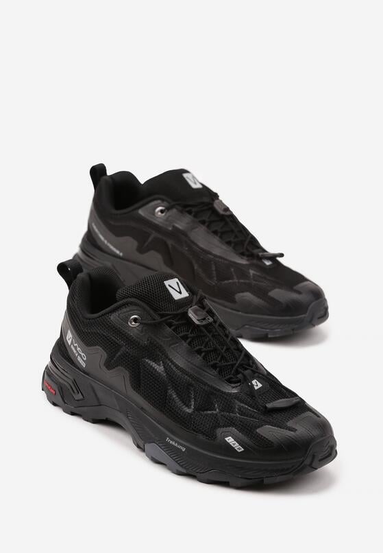 Czarne Buty Sportowe Sneakersy Ozdobione Tłoczeniem Rilonea 2