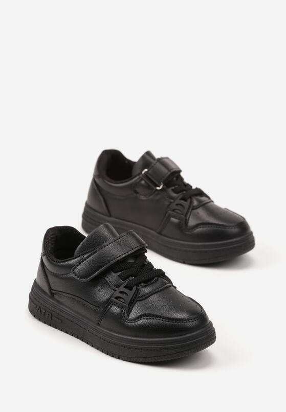 Czarne Buty Sportowe Sneakersy z Ozdobną Aplikacją Venlorie 2