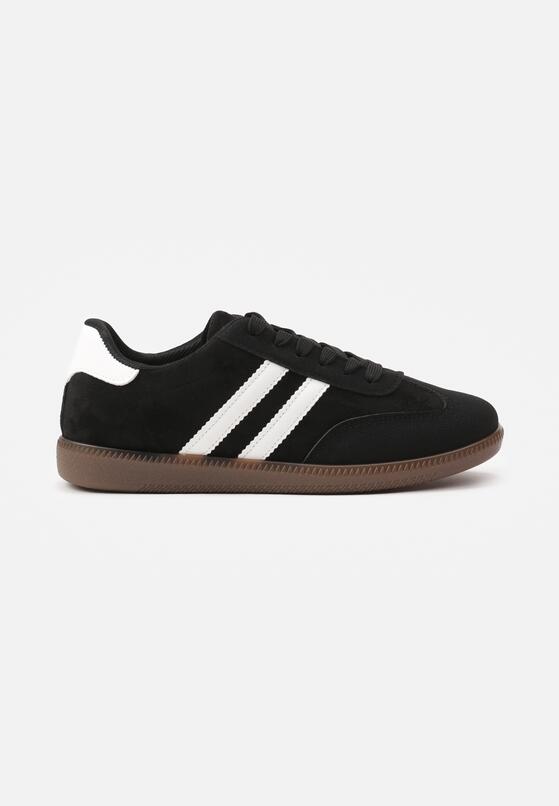 Czarne Sneakersy Ozdobione Paskami Nalierre 4
