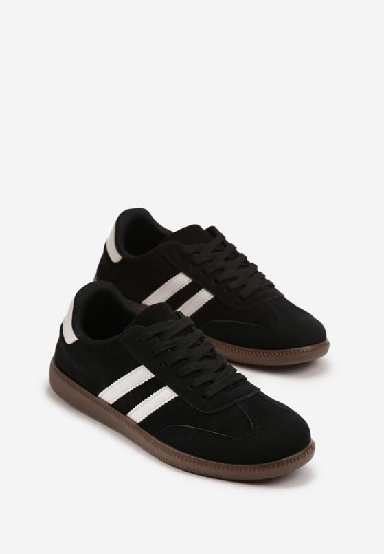 Czarne Buty Sportowe Sneakersy z Paskami z Boku Nalovelle 2