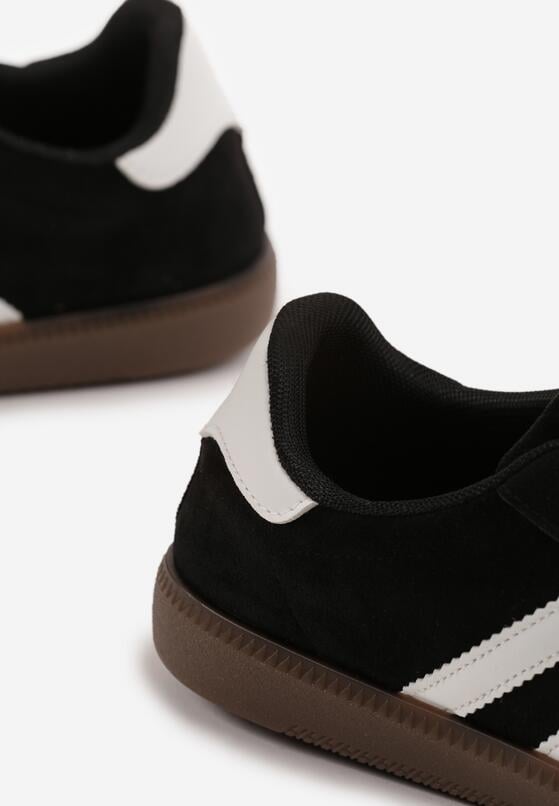 Czarne Buty Sportowe Sneakersy z Paskami z Boku Nalovelle 3