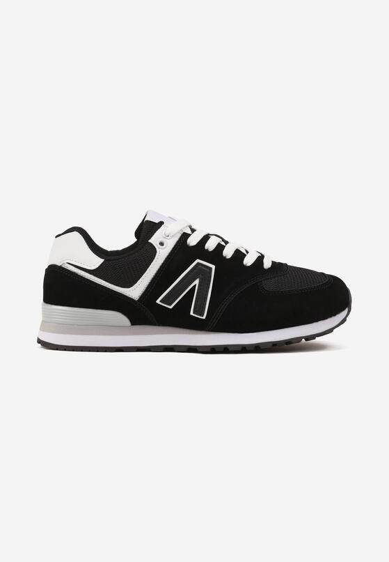 Czarno-Białe Sneakersy z Geometrycznym Wzorem Rilanea 4