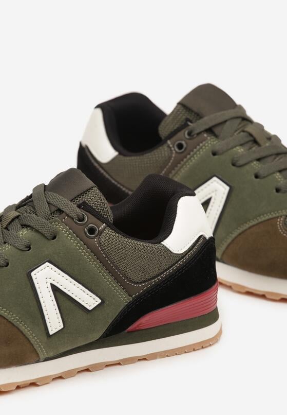 Zielone Buty Sportowe Sneakersy z Ozdobną Aplikacją Rilazea 3