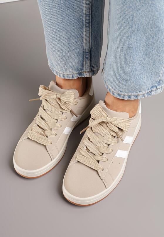 Sneakers Bej cu alb 3