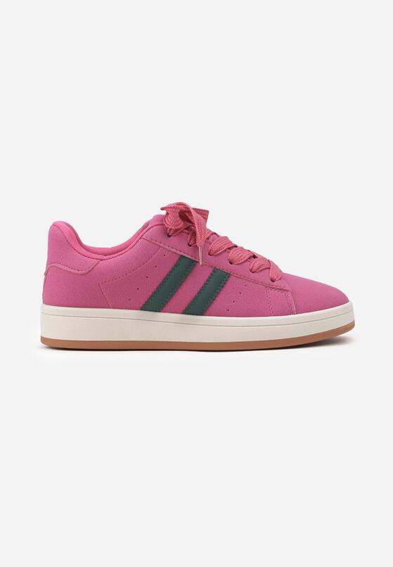 Różowe Sneakersy z Ozdobnymi Paskami Rilanira 4