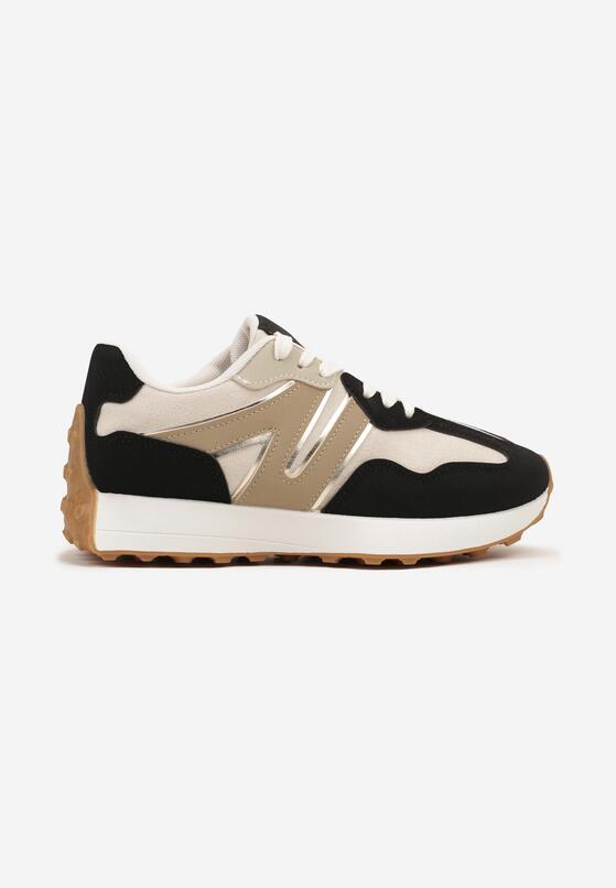 Czarne Sneakersy z Geometrycznym Wzorem Rilestra 4
