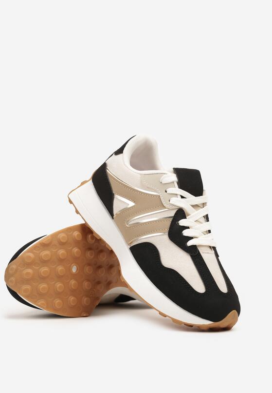 Czarne Sneakersy z Geometrycznym Wzorem Rilestra 5