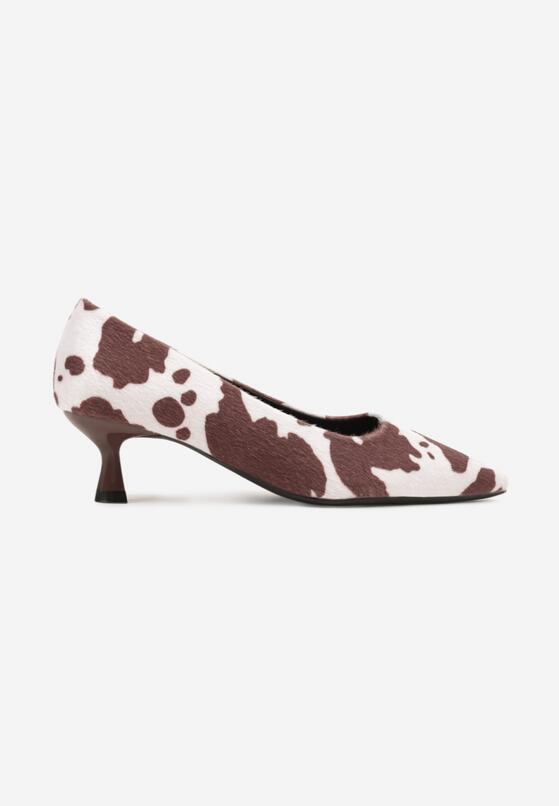 Pantofi cu toc Negru cu alb 4