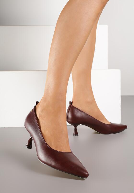 Pantofi cu toc Bordo 1