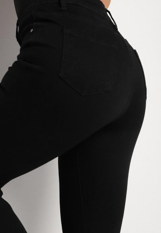Czarne Jeansy Dzwony z Regularnym Stanem Sarkke 5