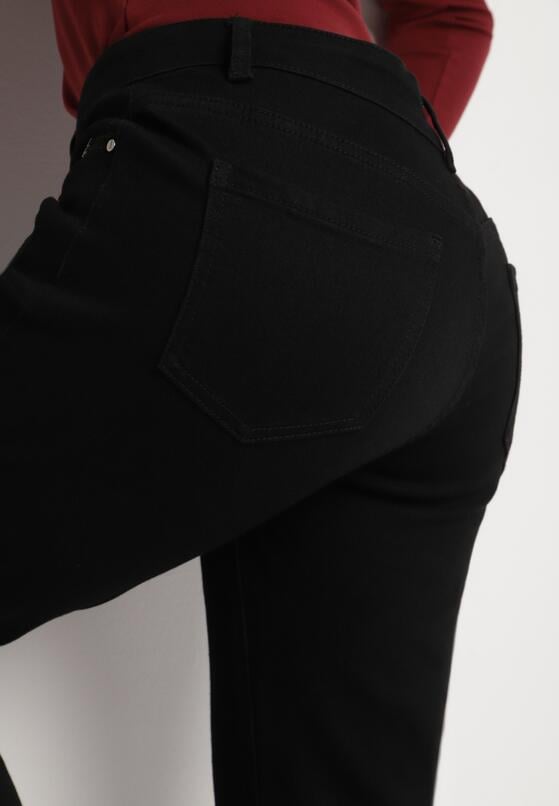 Czarne Casualowe Jeansy o Kroju Mom Fit Arettia 5