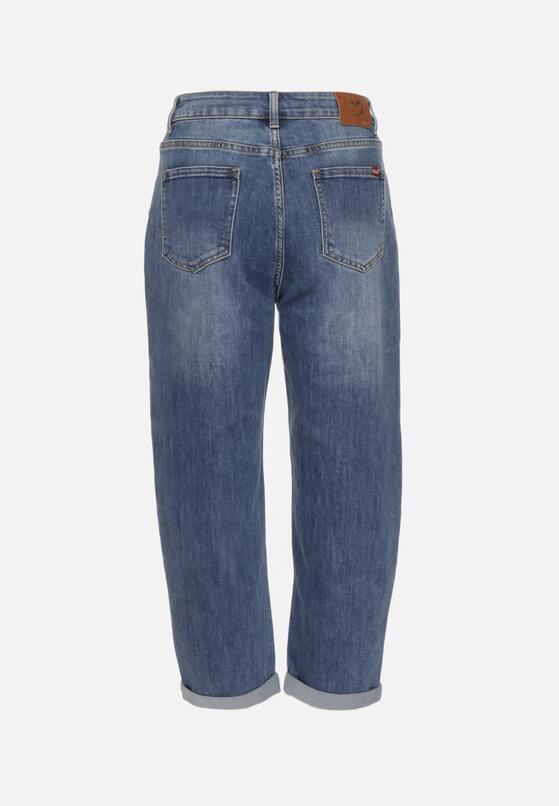 Niebieskie Jeansy o Kroju Mom Fit z Regularnym Stanem Rilarisse 7