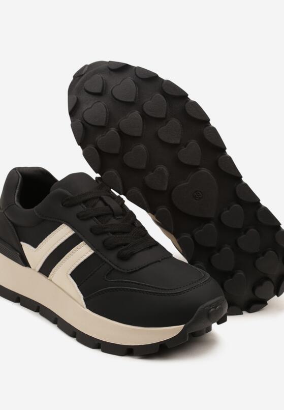 Sneakers Negri cu bej 6