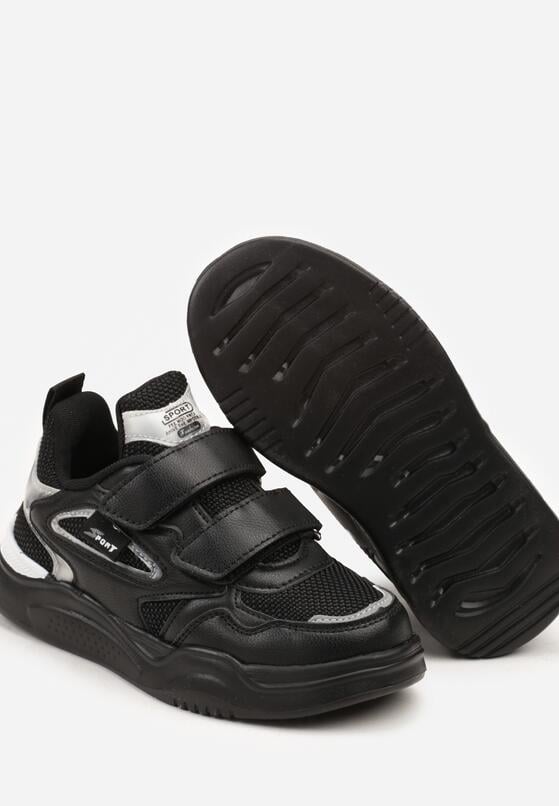 Czarne Buty Sportowe Sneakersy Ozdobione Tłoczonym Wzorem Idanirre 3