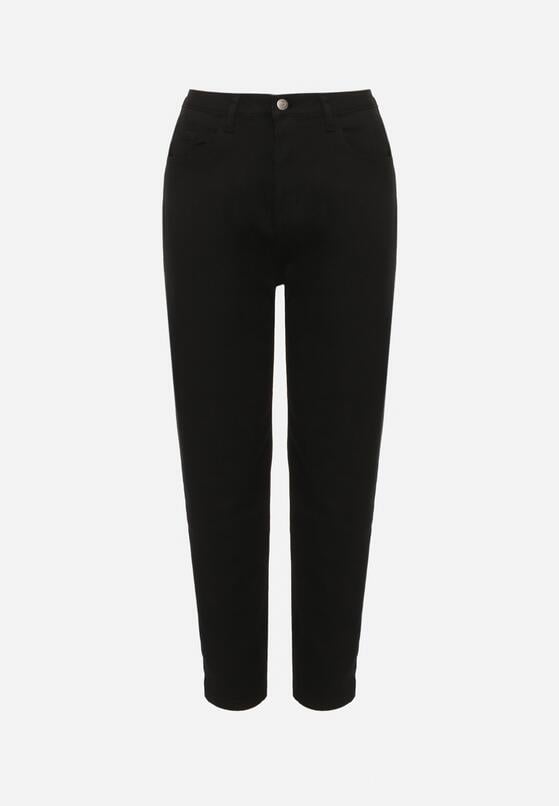 Czarne Klasyczne Jeansy o Kroju Mom Fit Fesianela 6