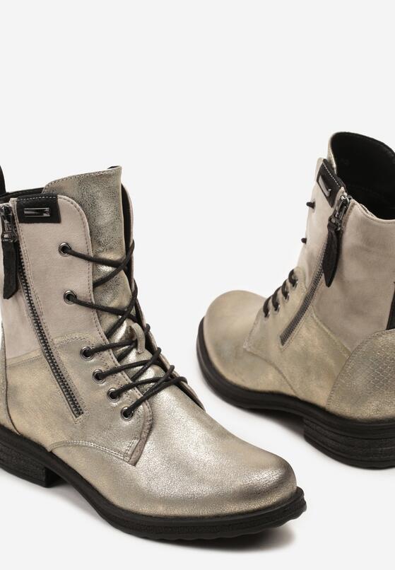 Botine Gri cu auriu 6