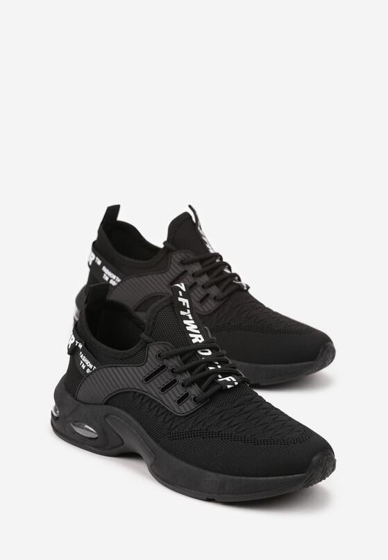 Czarne Buty Sportowe z Napisami Klymitheme 2