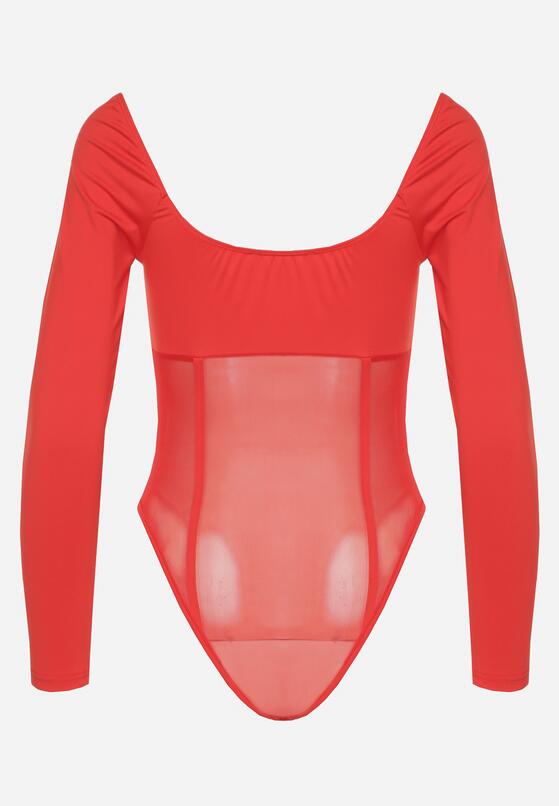Czerwone Body Vices z Długim Rękawem i Dekoltem w Serek Aleriie 5