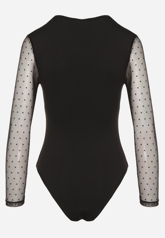 Czarne Body Vices z Transparentnymi Rękawami w Kropki Klavie 5