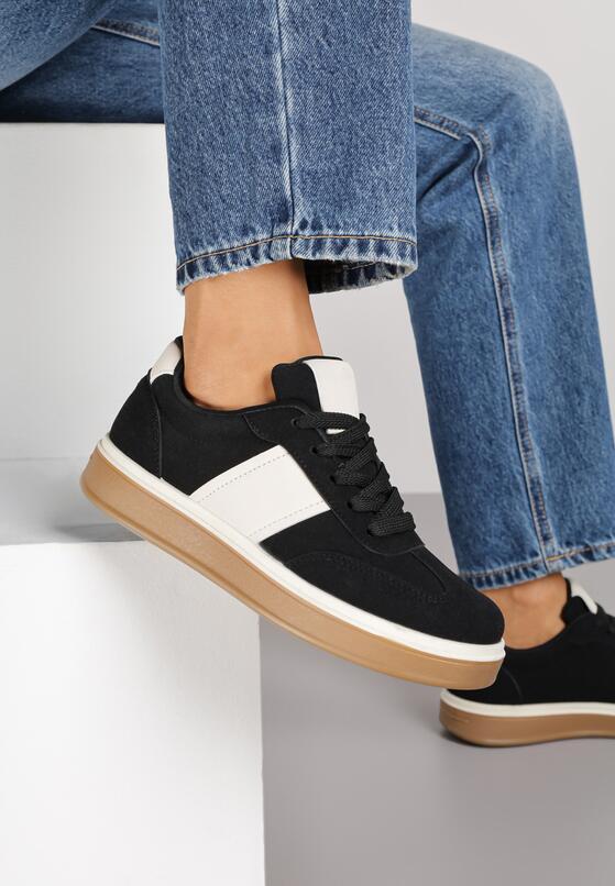 Czarne Sneakersy w Stylu Tenisówek Larrive 2