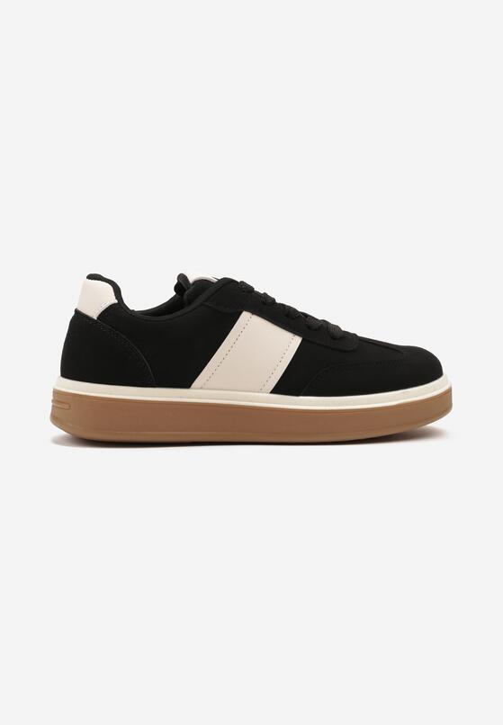 Czarne Sneakersy w Stylu Tenisówek Larrive 4