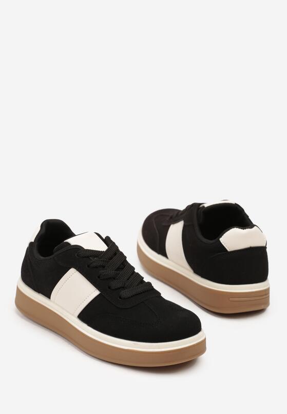Czarne Sneakersy w Stylu Tenisówek Larrive 6