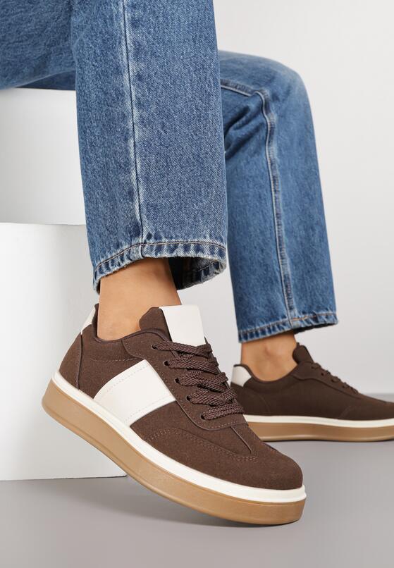 Brązowe Sneakersy w Stylu Tenisówek Larrive 2