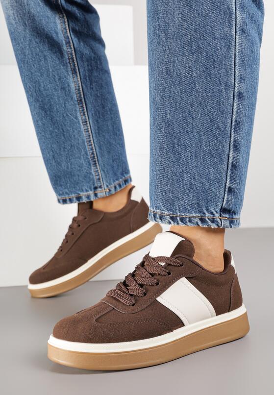 Brązowe Sneakersy w Stylu Tenisówek Larrive 1