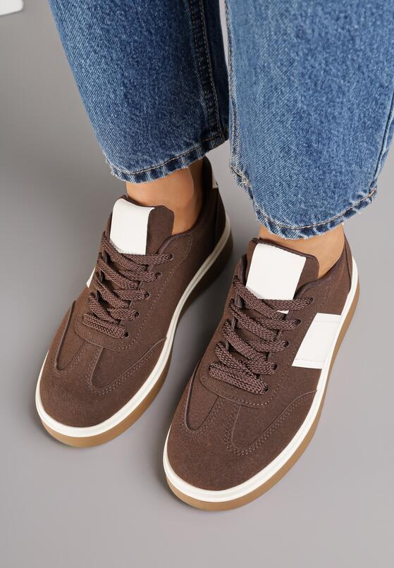 Brązowe Sneakersy w Stylu Tenisówek Larrive 3