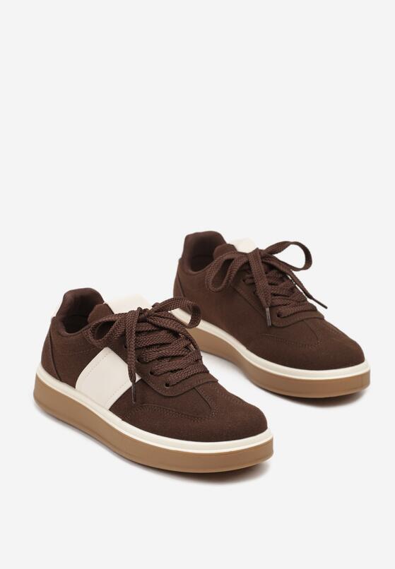 Brązowe Sneakersy w Stylu Tenisówek Larrive 5