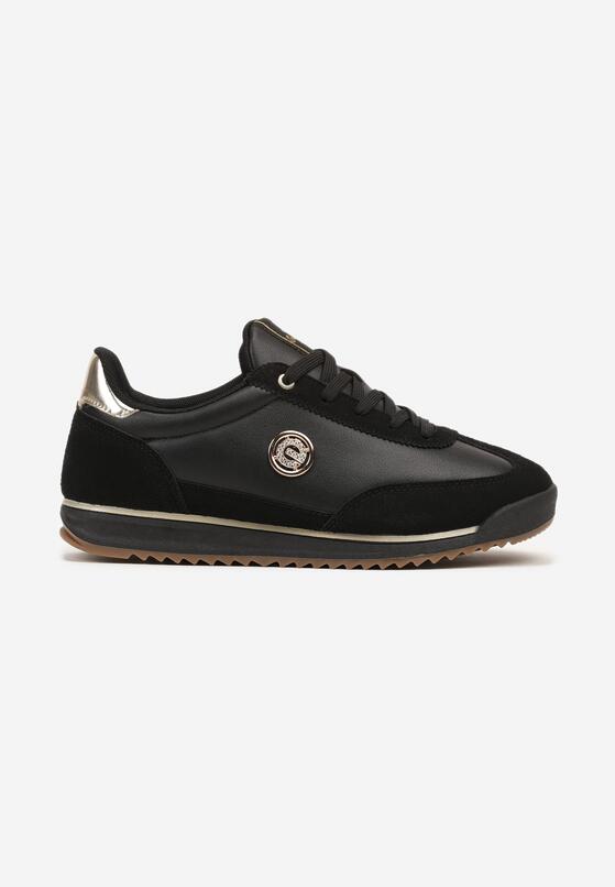 Czarne Sneakersy z Metaliczną Aplikacją Nurrive 4