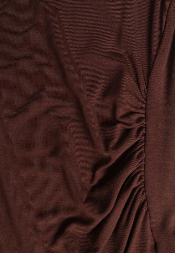 Brązowa Bluzka z Wiskozą i Marszczeniem Furitta 8