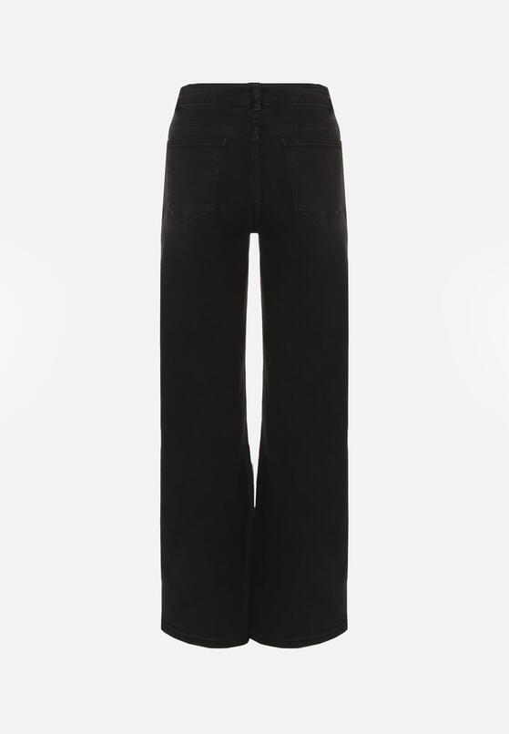 Czarne Jeansy o Szerokim Kroju z Regularnym Stanem Isomara 7