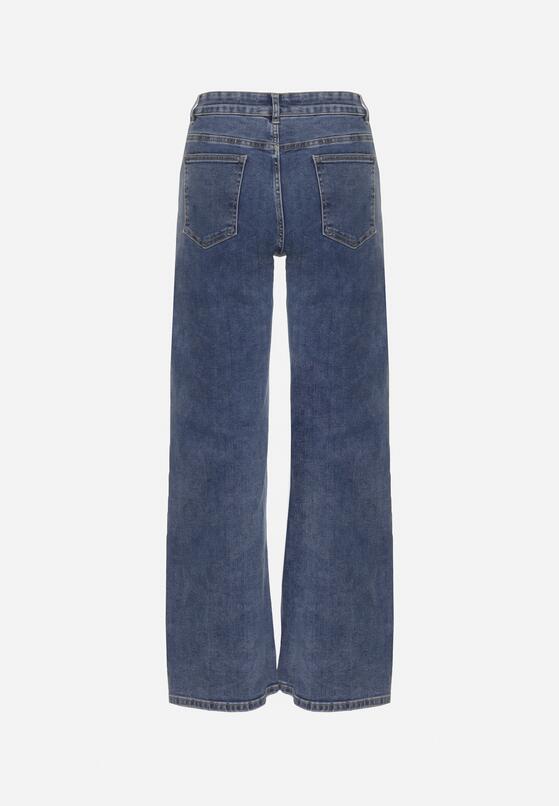 Niebieskie Szerokie Jeansy z Wiskozą z Regularnym Stanem Setve 7