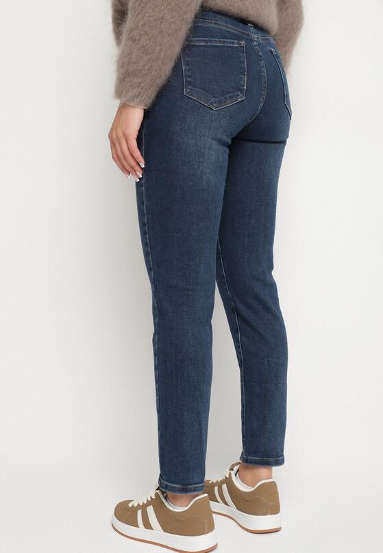 Niebieskie Klasyczne Jeansy Skinny z Regularnym Stanem Rastina 3