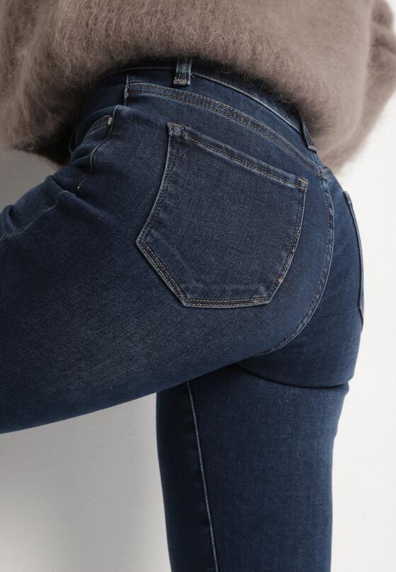 Niebieskie Klasyczne Jeansy Skinny z Regularnym Stanem Rastina 5