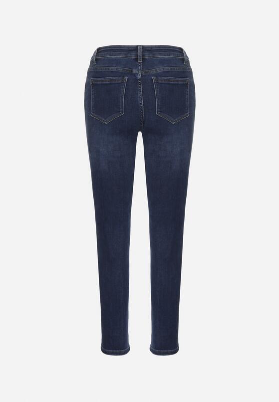 Niebieskie Jeansy z Domieszką Wiskozy o Kroju Skinny z Regularnym Stanem Zenisa 7