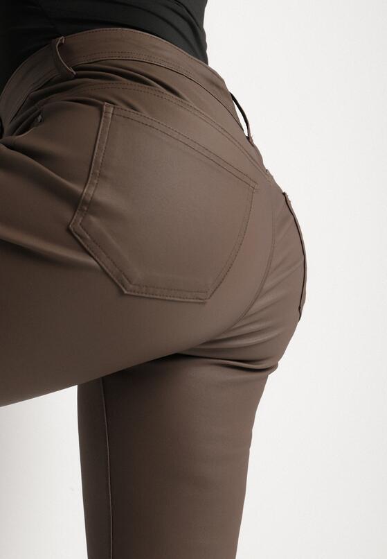 Brązowe Spodnie Skinny Gasi 5