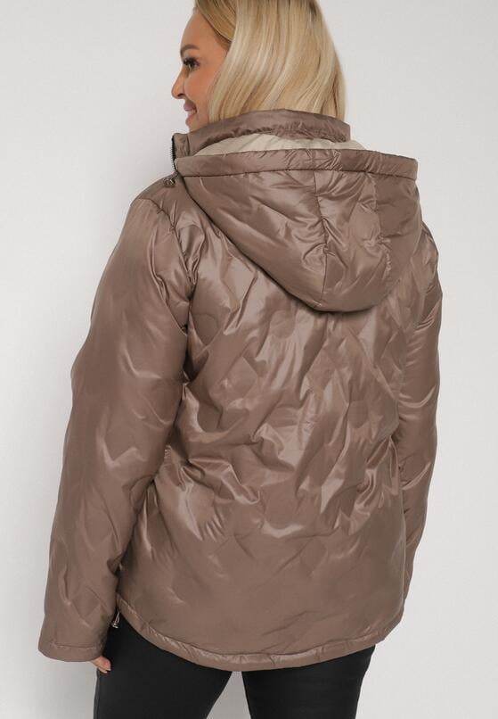 Brązowa Kurtka Dwustronna z Odpinanym Kapturem Frolbia 3