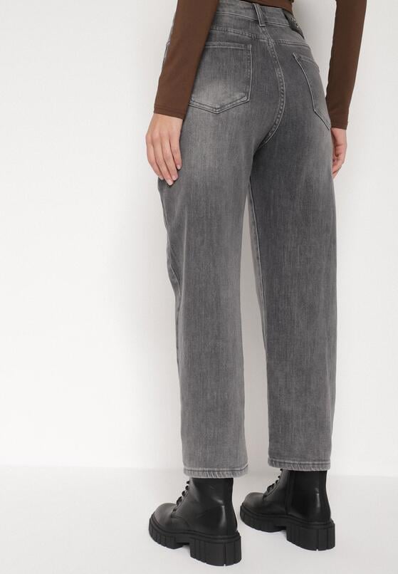 Szare Jeansy Mom Fit z Wysokim Stanem Rallanda 3